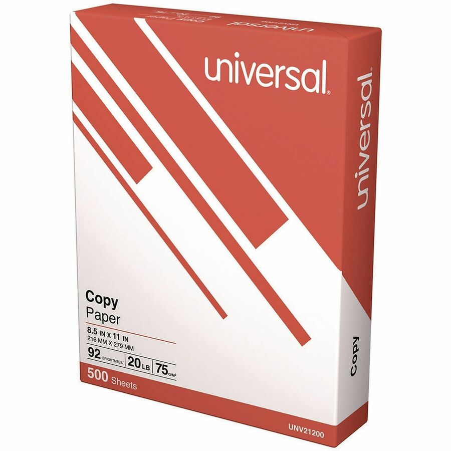 Copy Paper Convenience Carton, 92 Bright, 20 lb Bond Weight, 8.5 x 11, White, 500 Sheets/Ream, 5 Reams/Carton