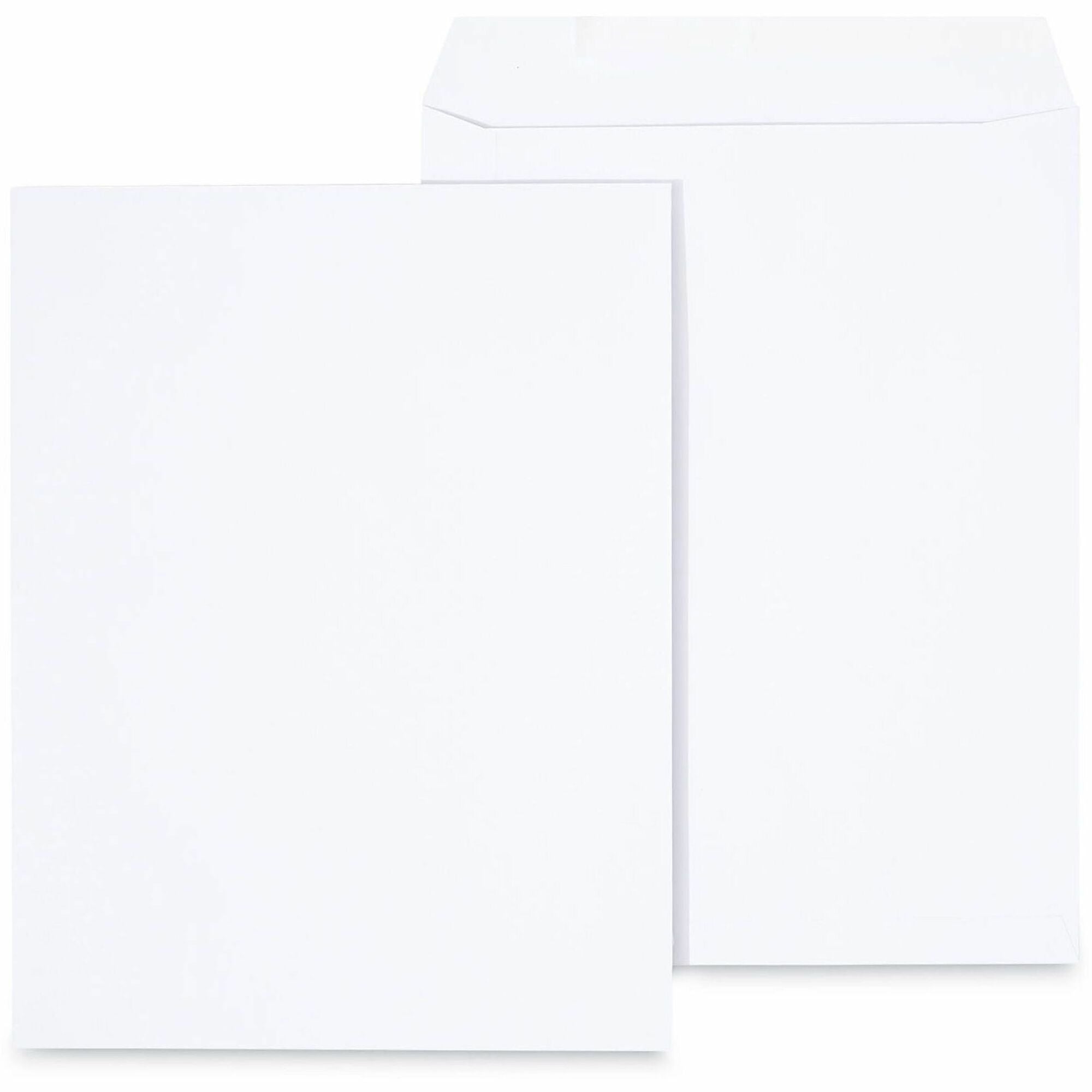 Peel Seal Strip Catalog Envelope, #13 1/2, Square Flap, Self-Adhesive Closure, 10 x 13, White, 100/Box