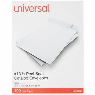 Peel Seal Strip Catalog Envelope, #13 1/2, Square Flap, Self-Adhesive Closure, 10 x 13, White, 100/Box