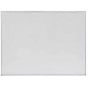 Melamine Dry Erase Board with Aluminum Frame, 48 x 36, White Surface, Anodized Aluminum Frame