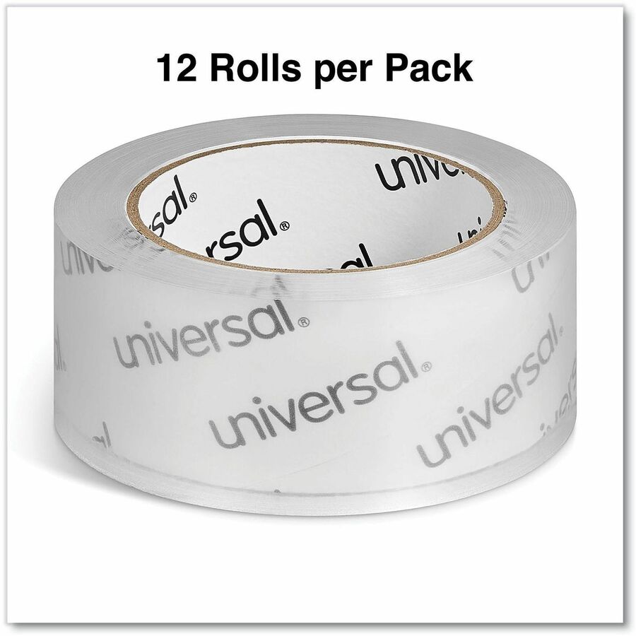Deluxe General-Purpose Acrylic Box Sealing Tape, 3" Core, 1.88" x 109 yds, Clear, 12/Pack