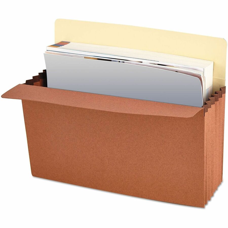 Redrope Expanding File Pockets, 5.25" Expansion, Letter Size, Redrope, 10/Box