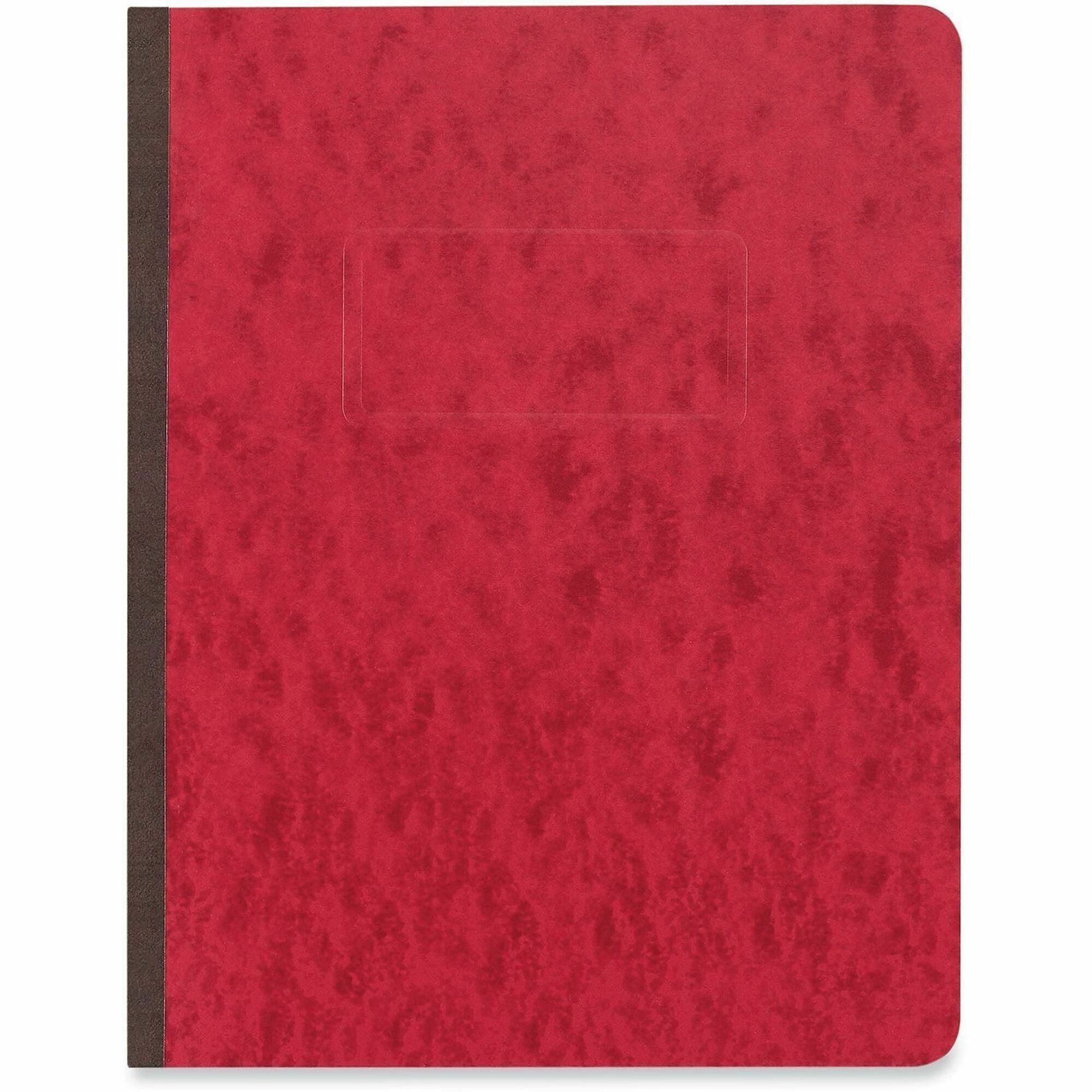 Pressboard Report Cover, Two-Piece Prong Fastener, 3" Capacity, 8.5 x 11, Executive Red/Executive Red