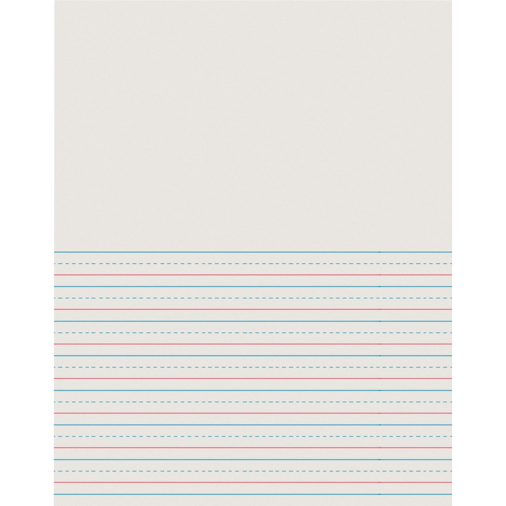 Pacon Newsprint Handwriting Paper - Letter - 8 1/2" x 11" - White Binding - 500 / Pack