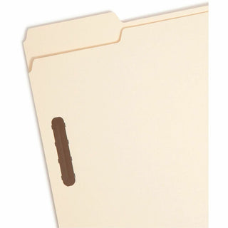 Top Tab Heavyweight Manila Fastener Folders, 0.75" Expansion, 2 Fasteners, Letter Size, Manila Exterior, 50/Box
