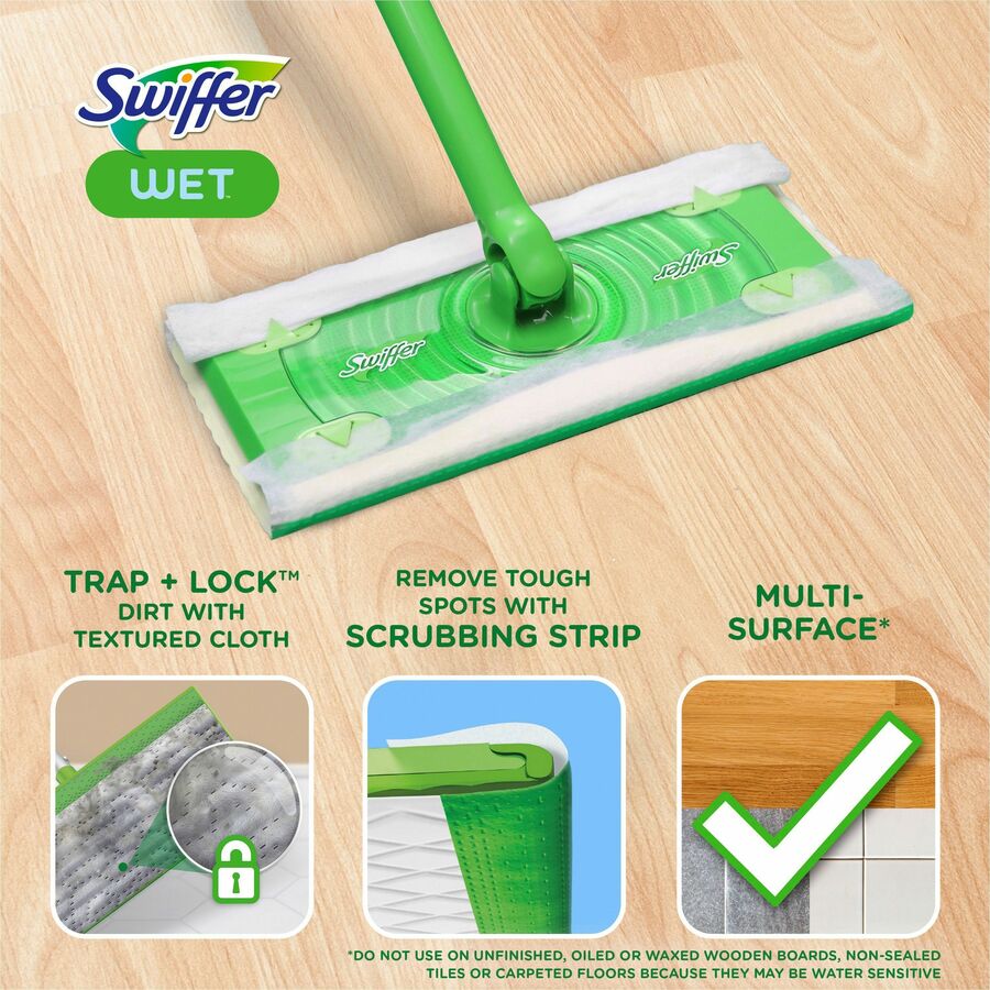 Swiffer Sweeper Wet Cloth, Sold as 1 Box, 12 Each per Box - 3