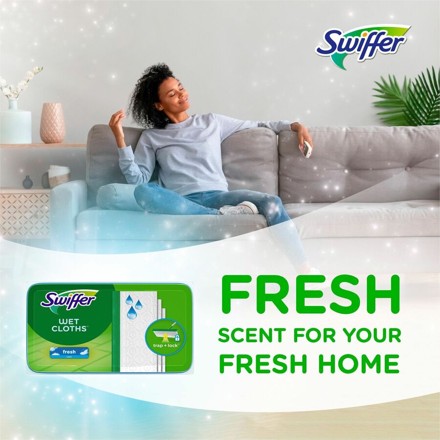 Swiffer Sweeper Wet Cloth, Sold as 1 Box, 12 Each per Box - 4