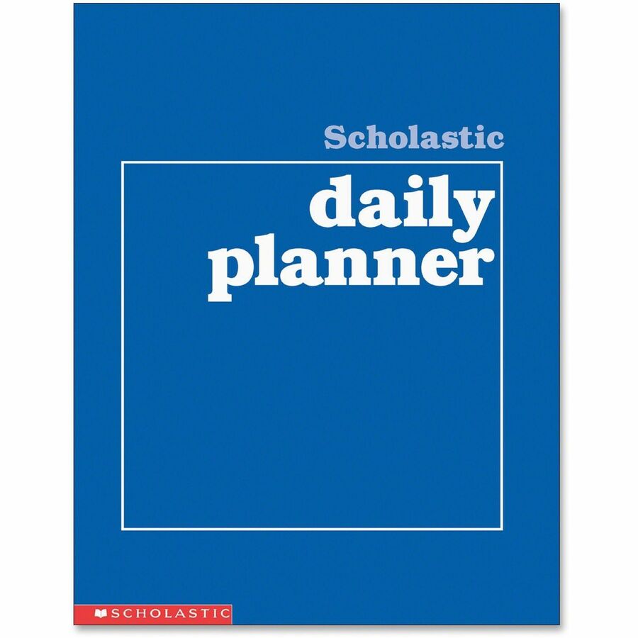 Scholastic Daily Planner - Academic - Daily, Weekly, Yearly - 8 1/2" x 11" White Sheet - Blue CoverClass Schedule - 1 Each