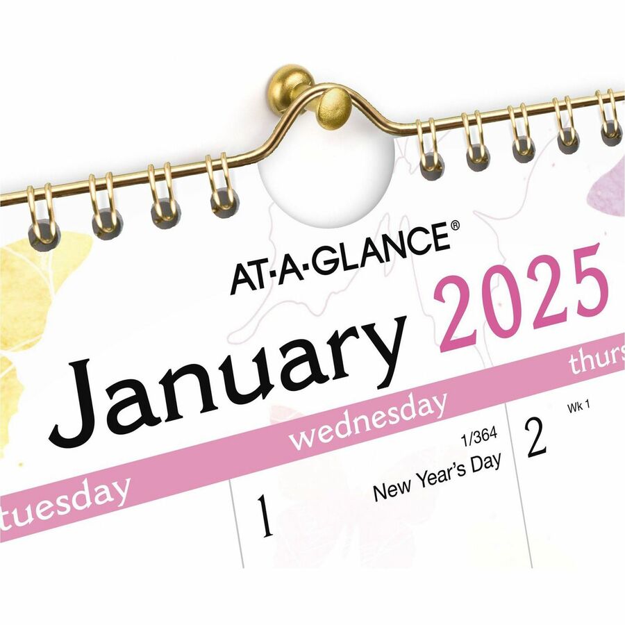 Watercolors Recycled Monthly Wall Calendar, Watercolors Artwork, 15 x 12, White/Multicolor Sheets, 12-Month (Jan-Dec): 2024