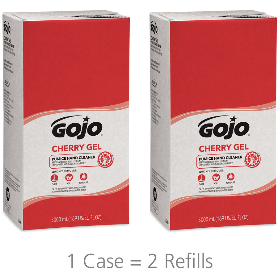 gojo-pro-tdx-5000-dispenser-cherry-hand-cleaner-cherry-scentfor-13-gal-5-l-push-pump-dispenser-dirt-remover-grease-remover-oil-remover-hand-red-ph-balanced-heavy-duty-voc-free-npe-free-2-carton_goj759002 - 2