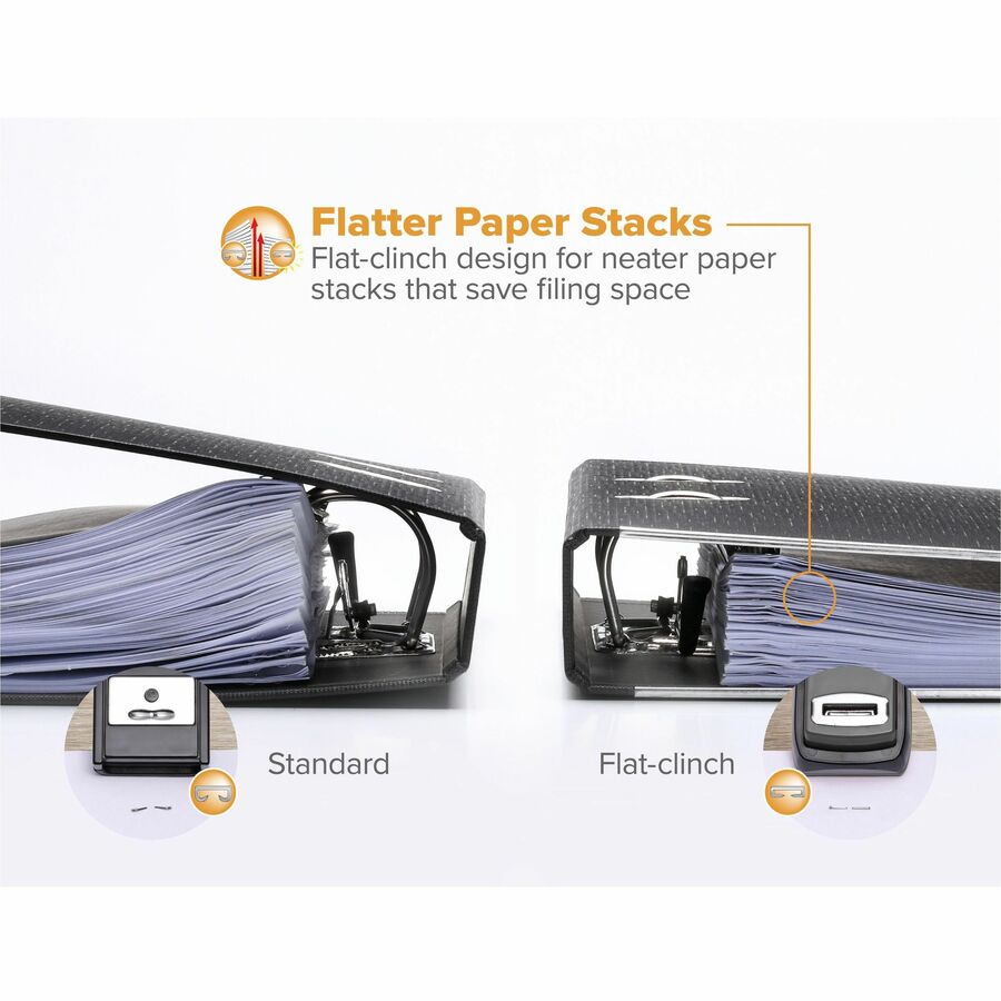 Bostitch EZ Squeeze Antimicrobial Heavy Duty Stapler - 130 Sheets Capacity - 210 Staple Capacity - Full Strip - 1 Each - Black