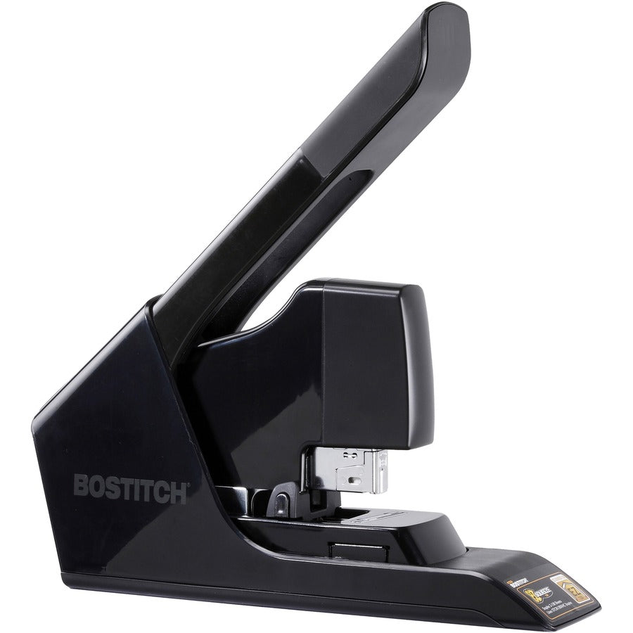 Bostitch EZ Squeeze Antimicrobial Heavy Duty Stapler - 130 Sheets Capacity - 210 Staple Capacity - Full Strip - 1 Each - Black