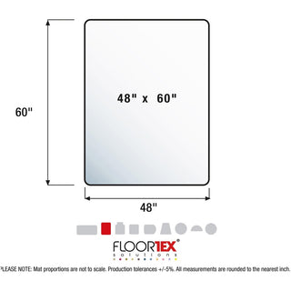 Cleartex Ultimat Anti-Slip Chair Mat for Hard Floors, 60 x 48, Clear, Sold as 1 Each - 3