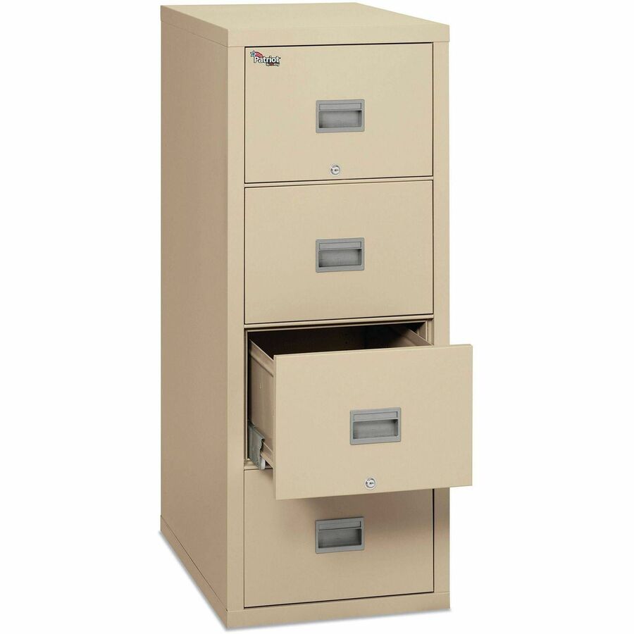 Patriot by FireKing Insulated Fire File, 1-Hour Fire Protection, 2 Legal/Letter File Drawers, Parchment, 17.75 x 25 x 27.75