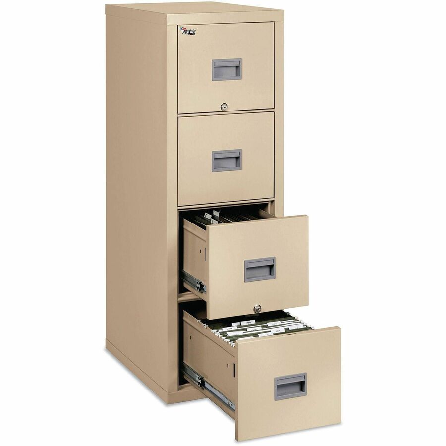 Patriot by FireKing Insulated Fire File, 1-Hour Fire Protection, 2 Legal/Letter File Drawers, Parchment, 17.75 x 25 x 27.75