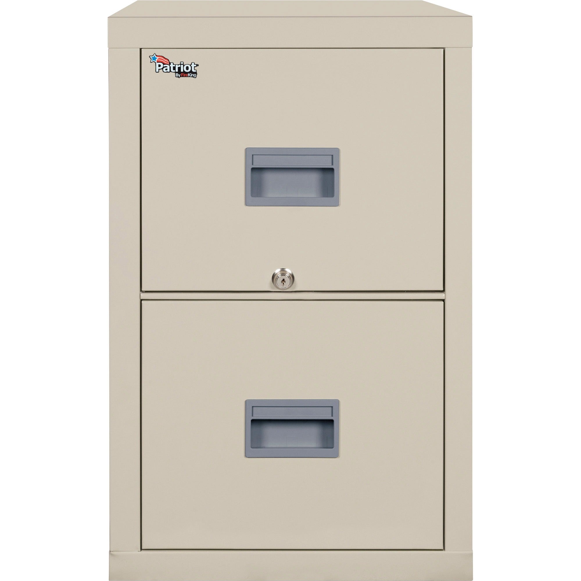Patriot by FireKing Insulated Fire File, 1-Hour Fire Protection, 2 Legal/Letter File Drawers, Parchment, 17.75 x 25 x 27.75