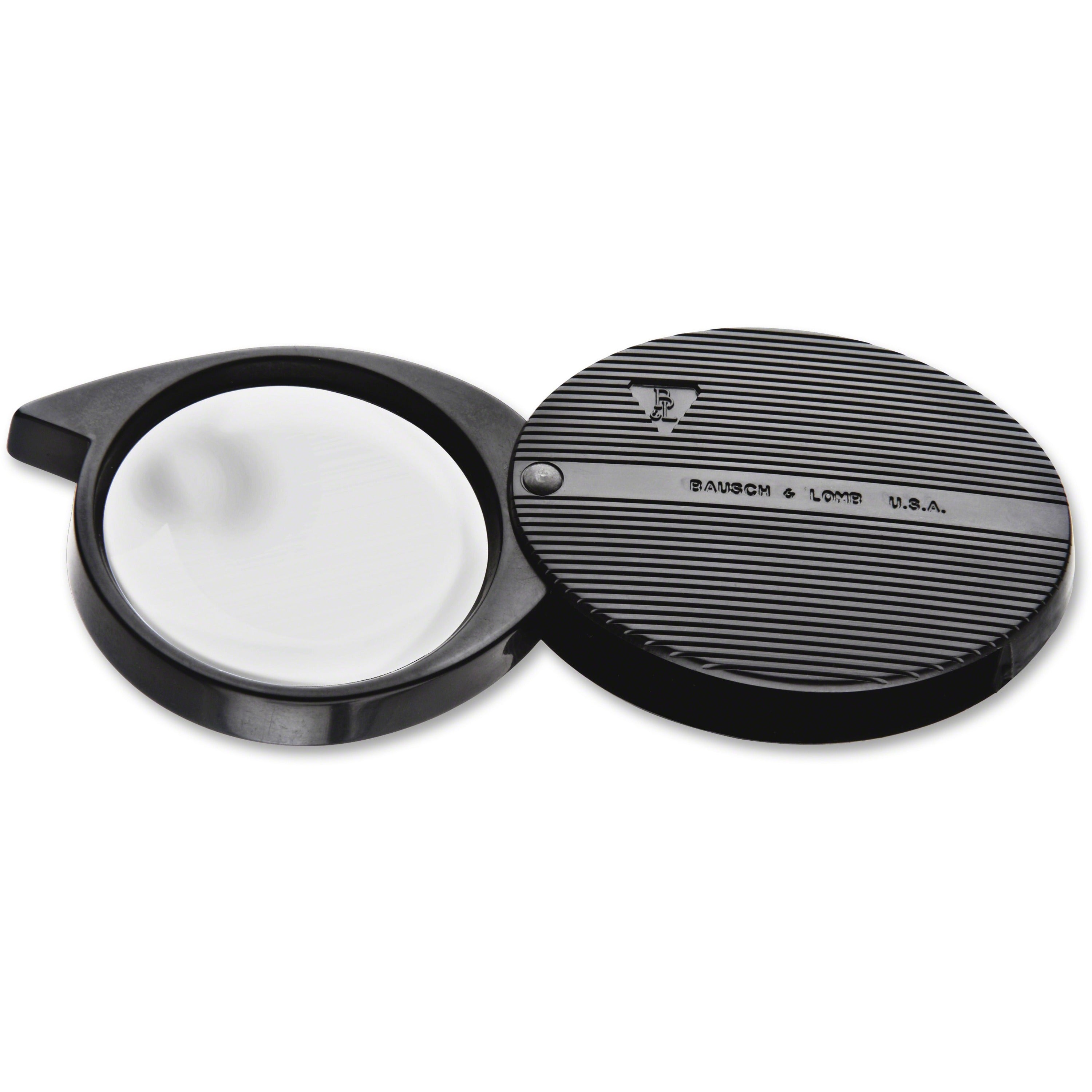 Bausch + Lomb Single-lens 4X Pocket Magnifier - Magnifying Area 1.42" Diameter - Glass Lens - 