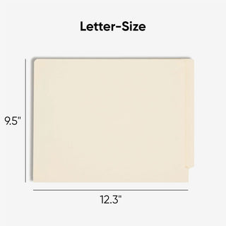 Fastener Folder with Divider, 0.75" Expansion, 1 Divider, 4 Fasteners, Letter Size, Manila Exterior, 50/Box