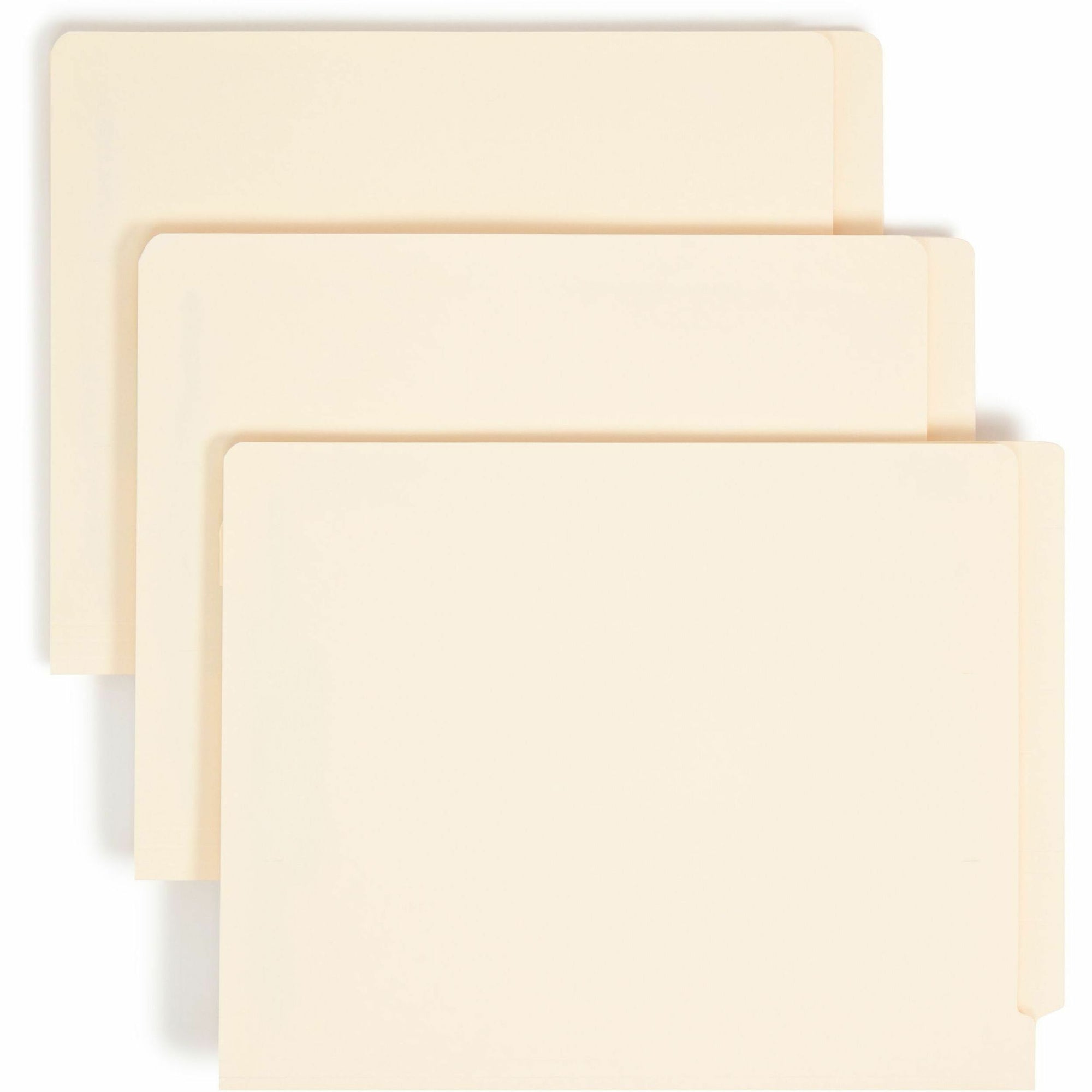 Fastener Folder with Divider, 0.75" Expansion, 1 Divider, 4 Fasteners, Letter Size, Manila Exterior, 50/Box