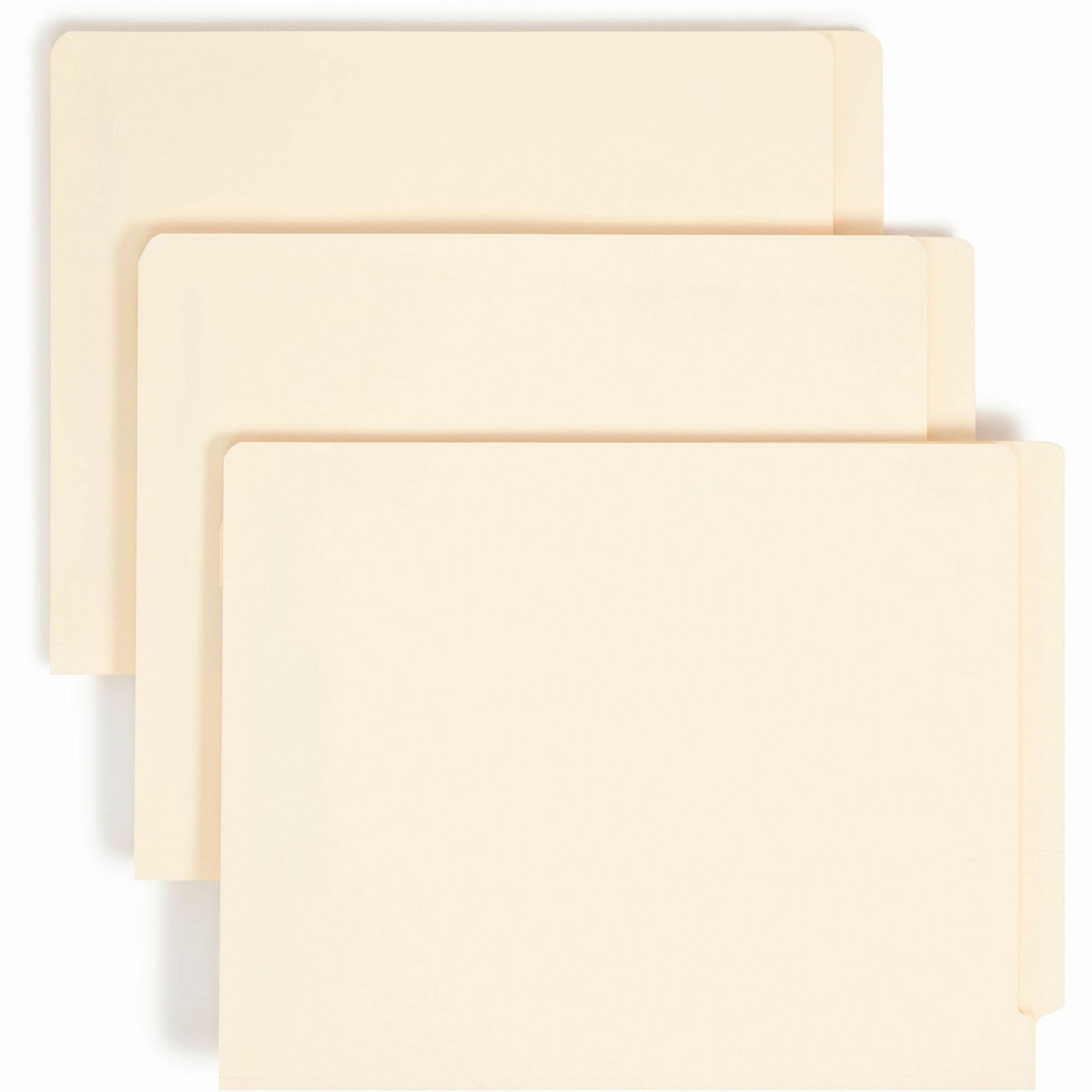 Fastener Folder with Divider, 0.75" Expansion, 1 Divider, 4 Fasteners, Letter Size, Manila Exterior, 50/Box