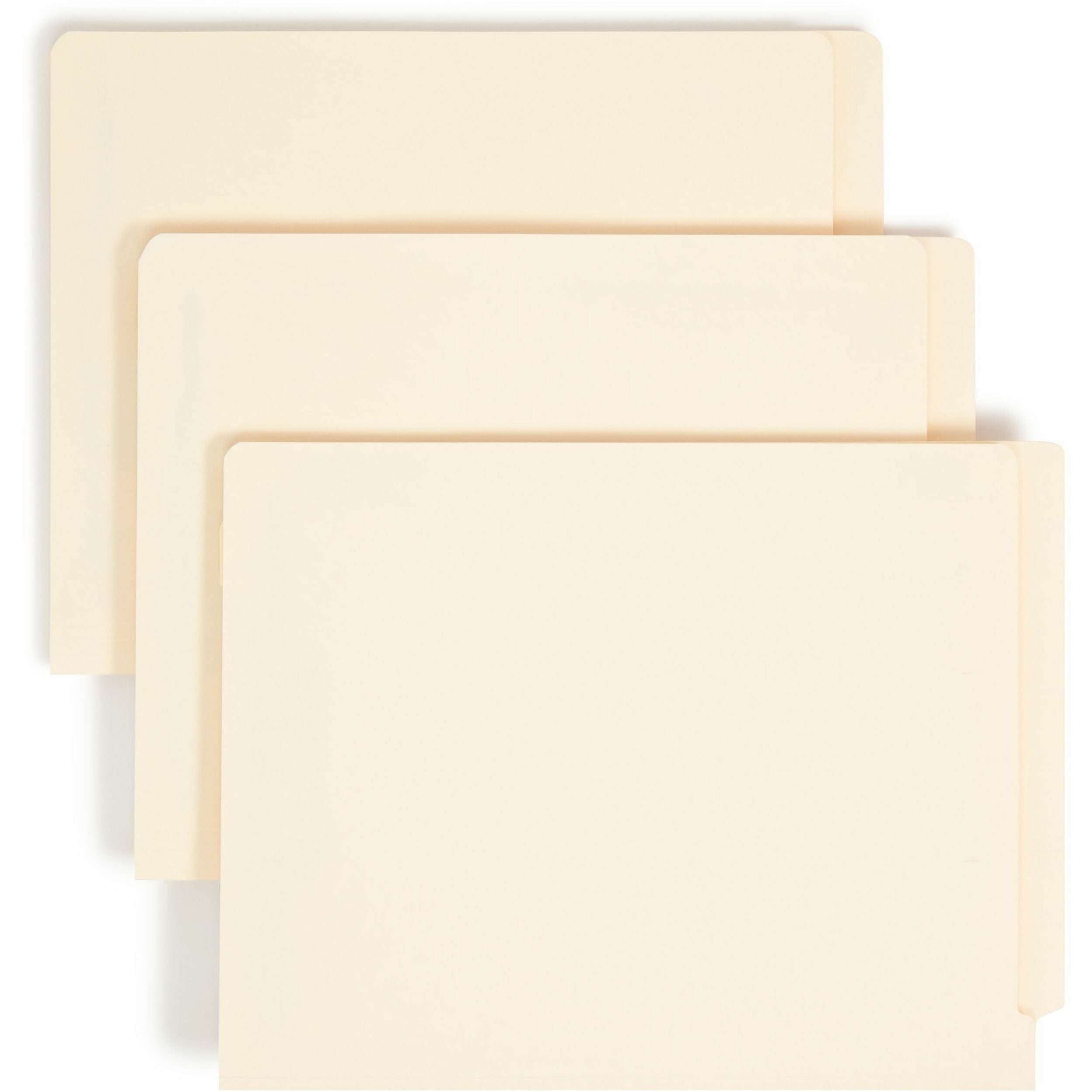 Fastener Folder with Divider, 0.75" Expansion, 1 Divider, 4 Fasteners, Letter Size, Manila Exterior, 50/Box