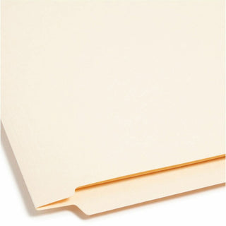 Fastener Folder with Divider, 0.75" Expansion, 1 Divider, 4 Fasteners, Letter Size, Manila Exterior, 50/Box