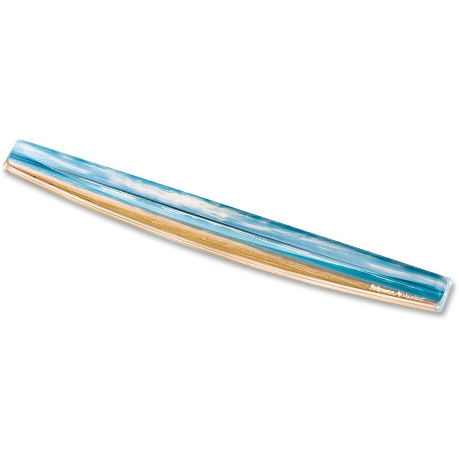 Photo Gel Keyboard Wrist Rest with Microban Protection, 18.56 x 2.31, Sandy Beach Design