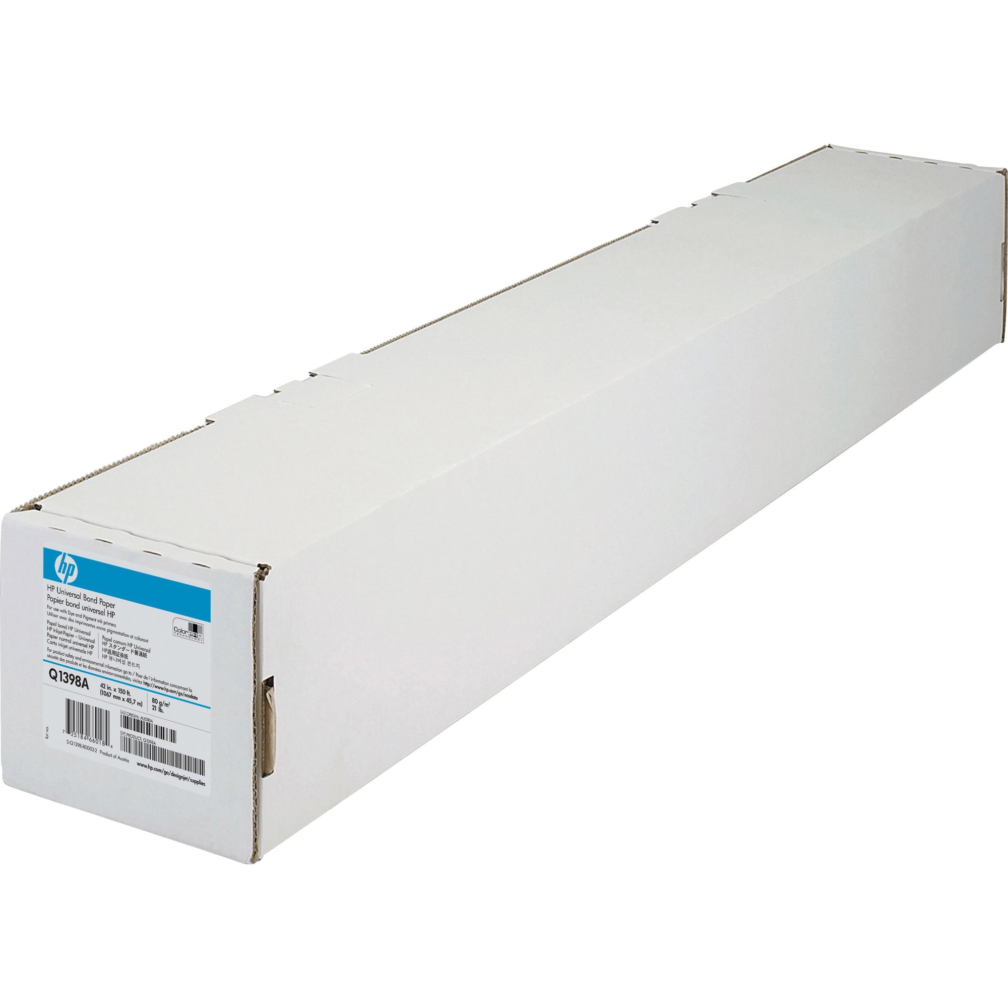 DesignJet Large Format Paper for Inkjet Prints, 42" x 150 ft, White