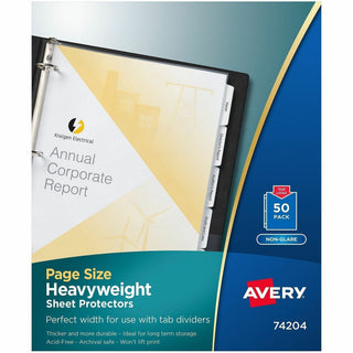 Top-Load Poly Three-Hole Sheet Protectors, Non-Glare, Letter, 50/Box