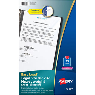 Top-Load Polypropylene Sheet Protector, Heavy, Legal, Diamond Clear, 25/Pack