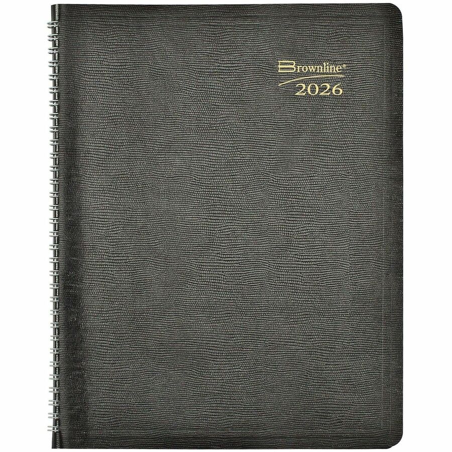 Essential Collection 14-Month Ruled Monthly Planner, 11 x 8.5, Black Cover, 14-Month (Dec to Jan): 2023 to 2025