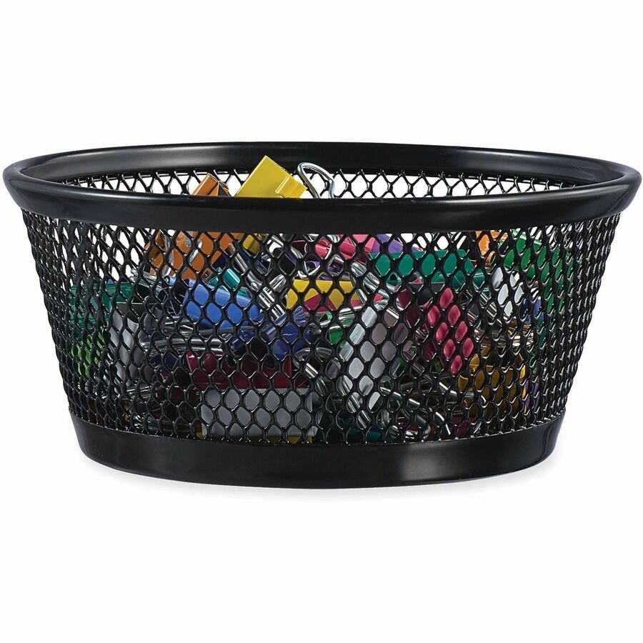 Jumbo Mesh Storage Dish, 4.38" Diameter x 2"h, Black