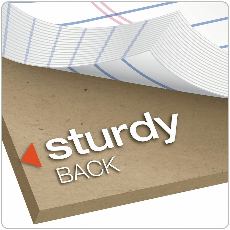 The Legal Pad" Plus Ruled Perforated Pads with 40 pt. Back, Narrow Rule, 50 White 5 x 8 Sheets, Dozen