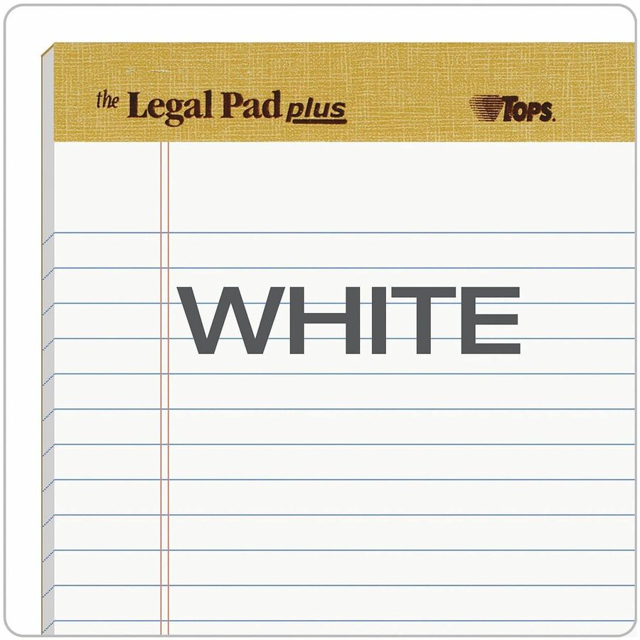 The Legal Pad" Plus Ruled Perforated Pads with 40 pt. Back, Narrow Rule, 50 White 5 x 8 Sheets, Dozen