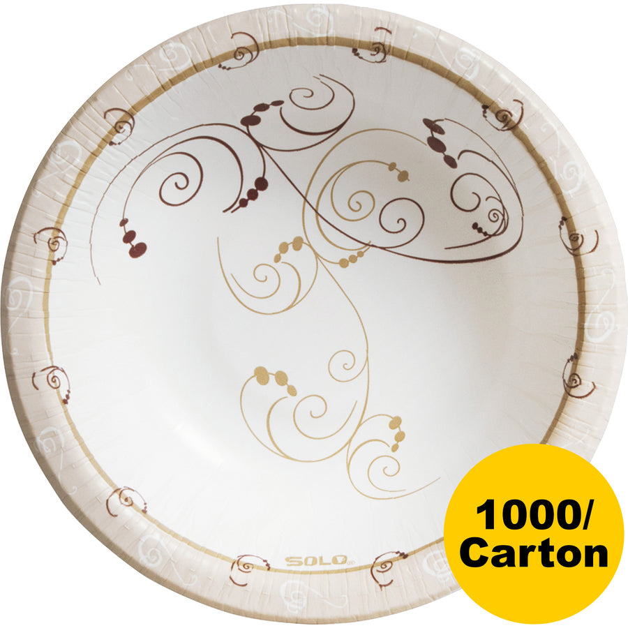 Symphony Paper Dinnerware, ProPlanet Seal, Heavyweight Bowl, 12 oz, Tan, 125/Pack, 8 Packs/Carton