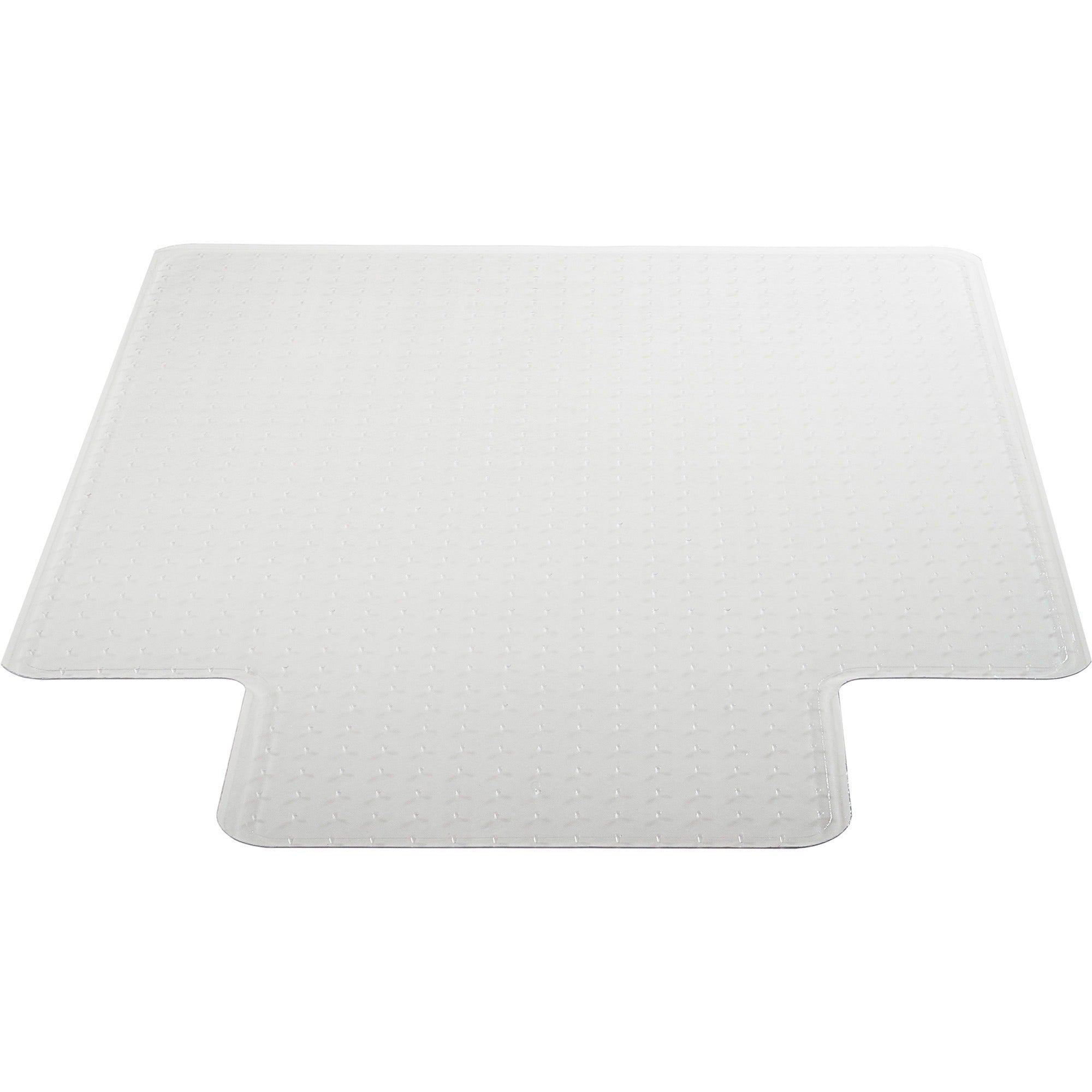Lorell Wide Lip Low-pile Chairmat - Carpeted Floor - 53" Length x 45" Width x 0.112" Thickness - Lip Size 12" Length x 25" Width - Vinyl - Clear - 1Each - 