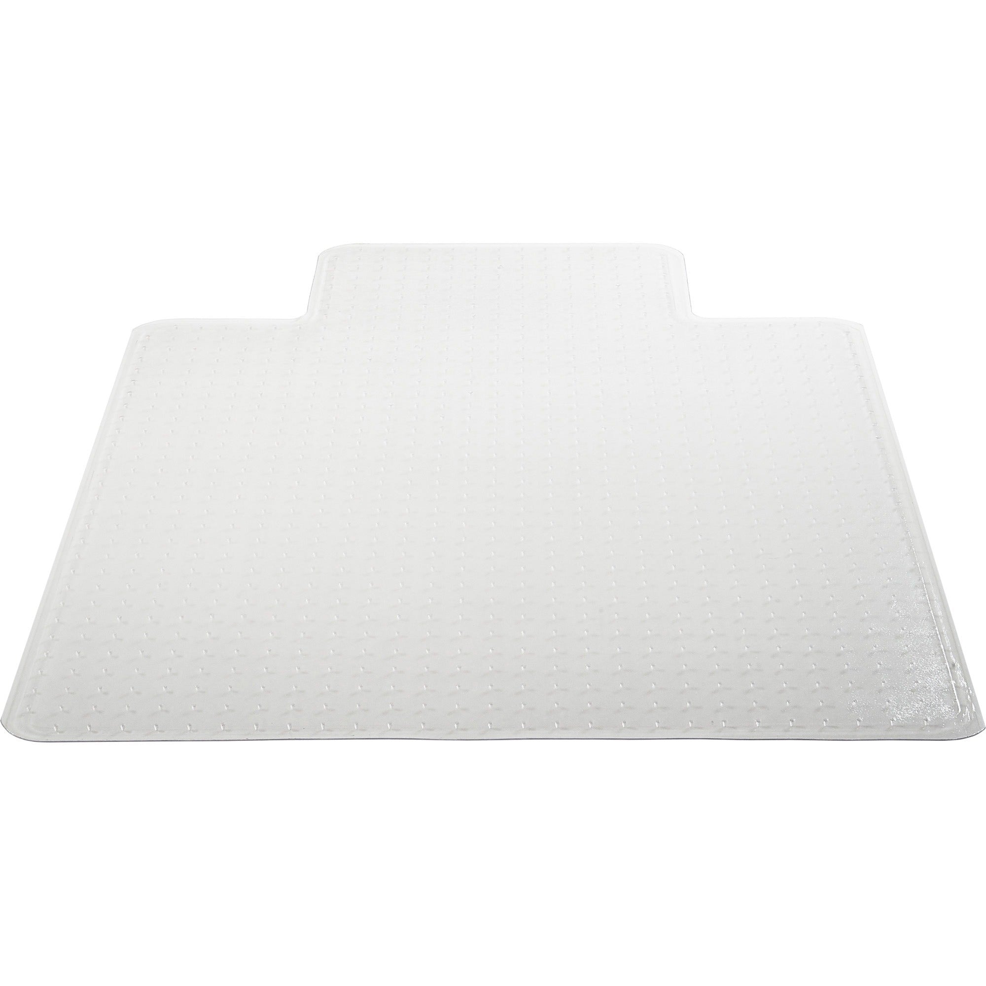 Lorell Wide Lip Low-pile Chairmat - Carpeted Floor - 53" Length x 45" Width x 0.112" Thickness - Lip Size 12" Length x 25" Width - Vinyl - Clear - 1Each - 