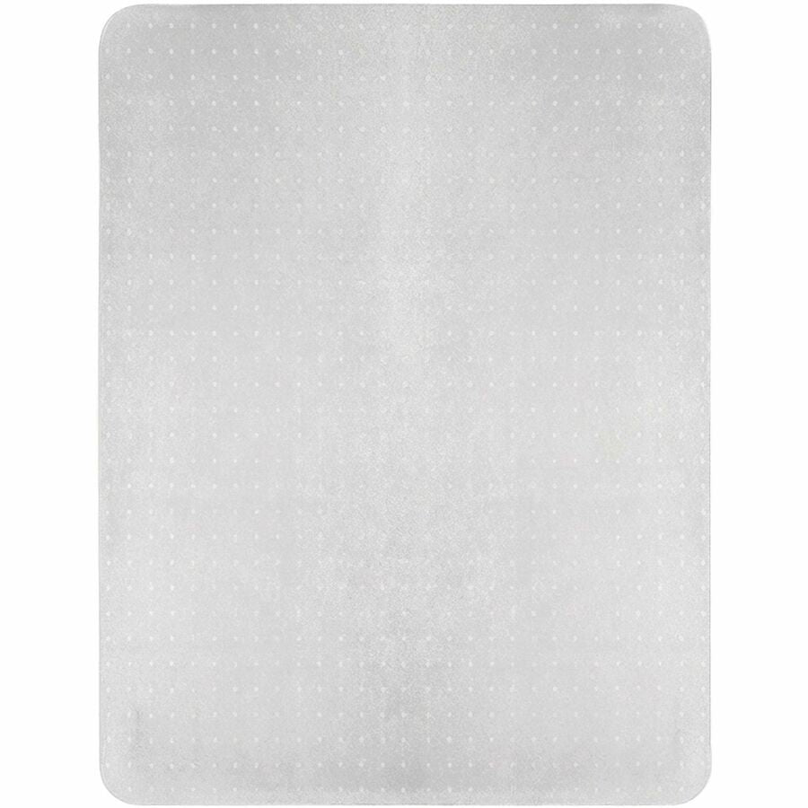 Lorell Low-pile Chairmat - Carpeted Floor - 60" Length x 46" Width x 0.112" Thickness - Rectangular - Vinyl - Clear - 1Each