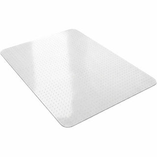 Lorell Low-pile Chairmat - Carpeted Floor - 60" Length x 46" Width x 0.112" Thickness - Rectangular - Vinyl - Clear - 1Each
