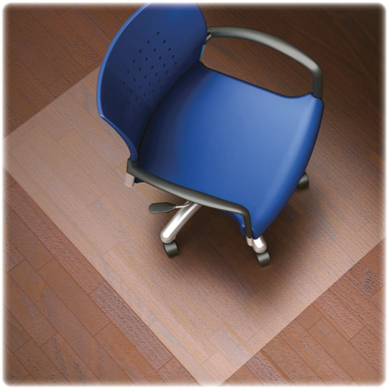 Lorell Nonstudded Chairmat - Tile Floor, Vinyl Floor, Hardwood Floor - 48" Length x 36" Width x 0.060" Thickness - Rectangular - Vinyl - Clear - 1Each - 