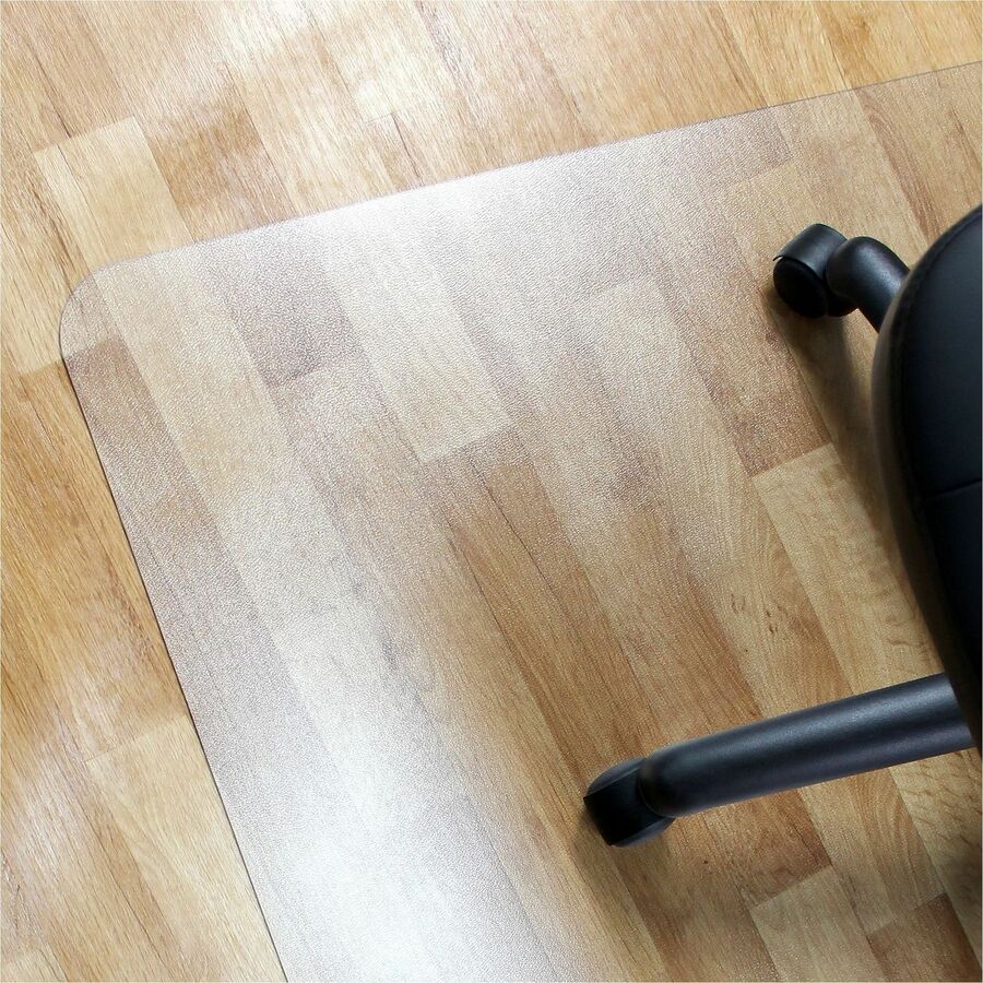 Lorell Nonstudded Chairmat - Tile Floor, Vinyl Floor, Hardwood Floor - 60" Length x 46" Width x 0.060" Thickness - Rectangular - Vinyl - Clear - 1Each