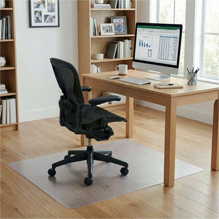 Lorell Nonstudded Chairmat - Tile Floor, Vinyl Floor, Hardwood Floor - 60" Length x 46" Width x 0.060" Thickness - Rectangular - Vinyl - Clear - 1Each