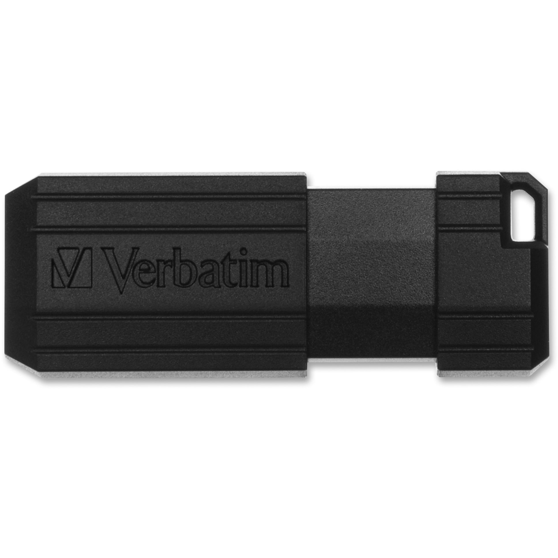 32GB PinStripe USB Flash Drive - Black - 32 GB - Black - 