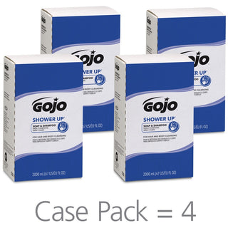 gojo-shower-up-soap-&-shampoo-clean-scent-676-fl-oz-2-l-hair-hand-body-rose-pleasant-scent-bio-based-4-carton_goj723004 - 3