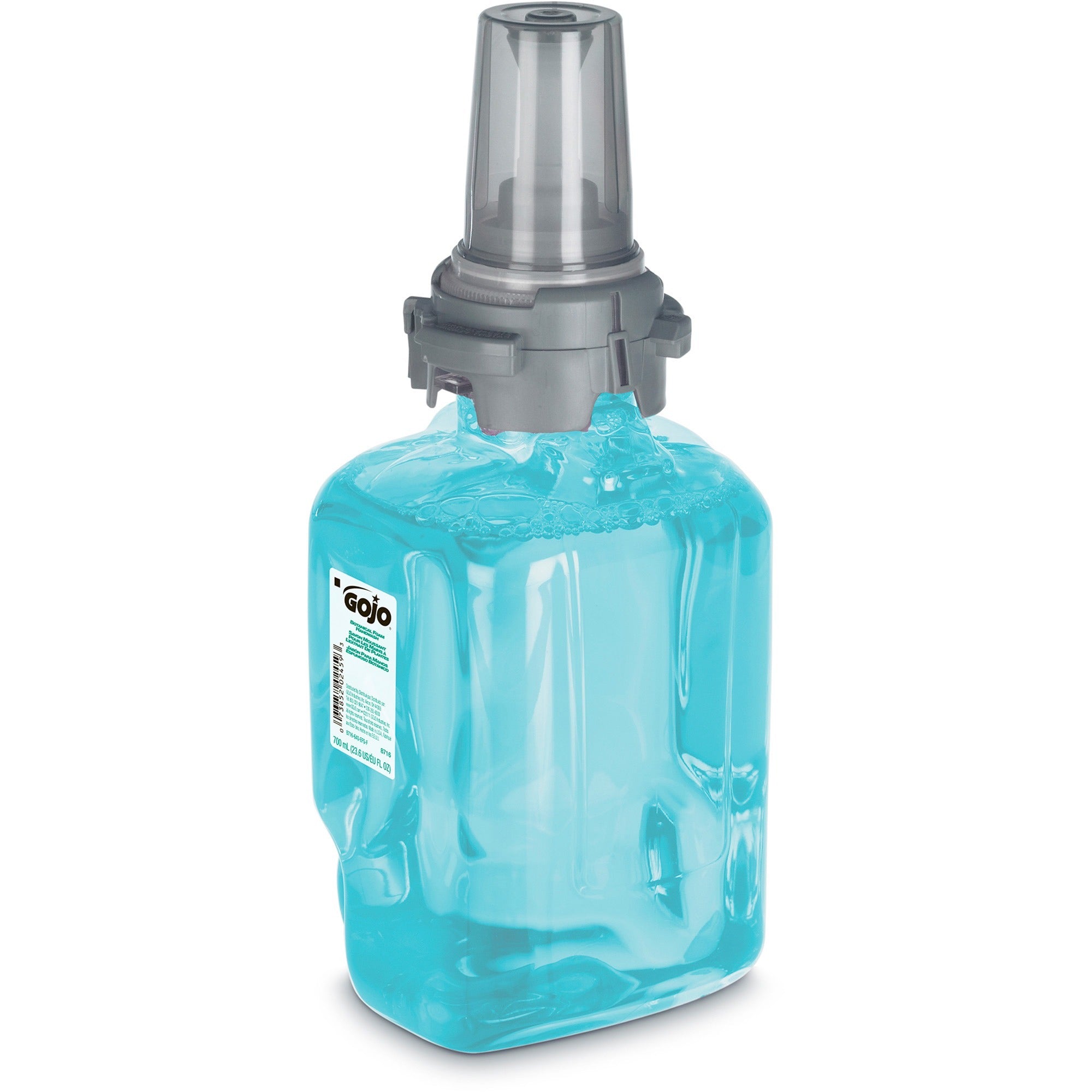 gojo-adx-7-dispenser-refill-botanical-foam-soap-botanical-scentfor-237-fl-oz-700-ml-pump-bottle-dispenser-skin-hand-moisturizing-emerald-green-rich-lather-bio-based-1-each_goj871604 - 2