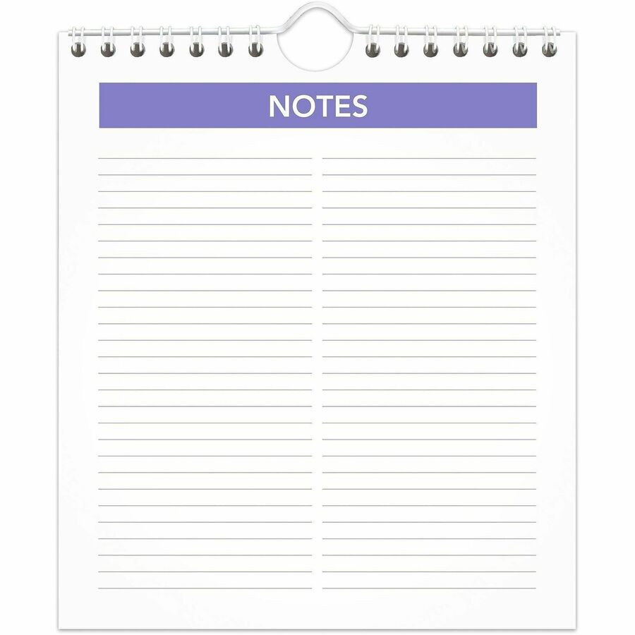 At-A-Glance Wall Calendar - Small Size - Julian Dates - Monthly - 12 Month - January 2024 - December 2024 - 1 Month Single Page Layout - 6 1/2" x 7 1/2" White Sheet - Wire Bound - Desk - White - Paper - Reference Calendar, Easel, Hanging Loop, Bleed