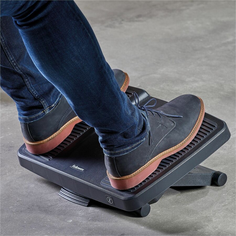 Ultimate Foot Support, HPS, 17.75w x 13.25d x 4 to 6.5h, Black/Gray