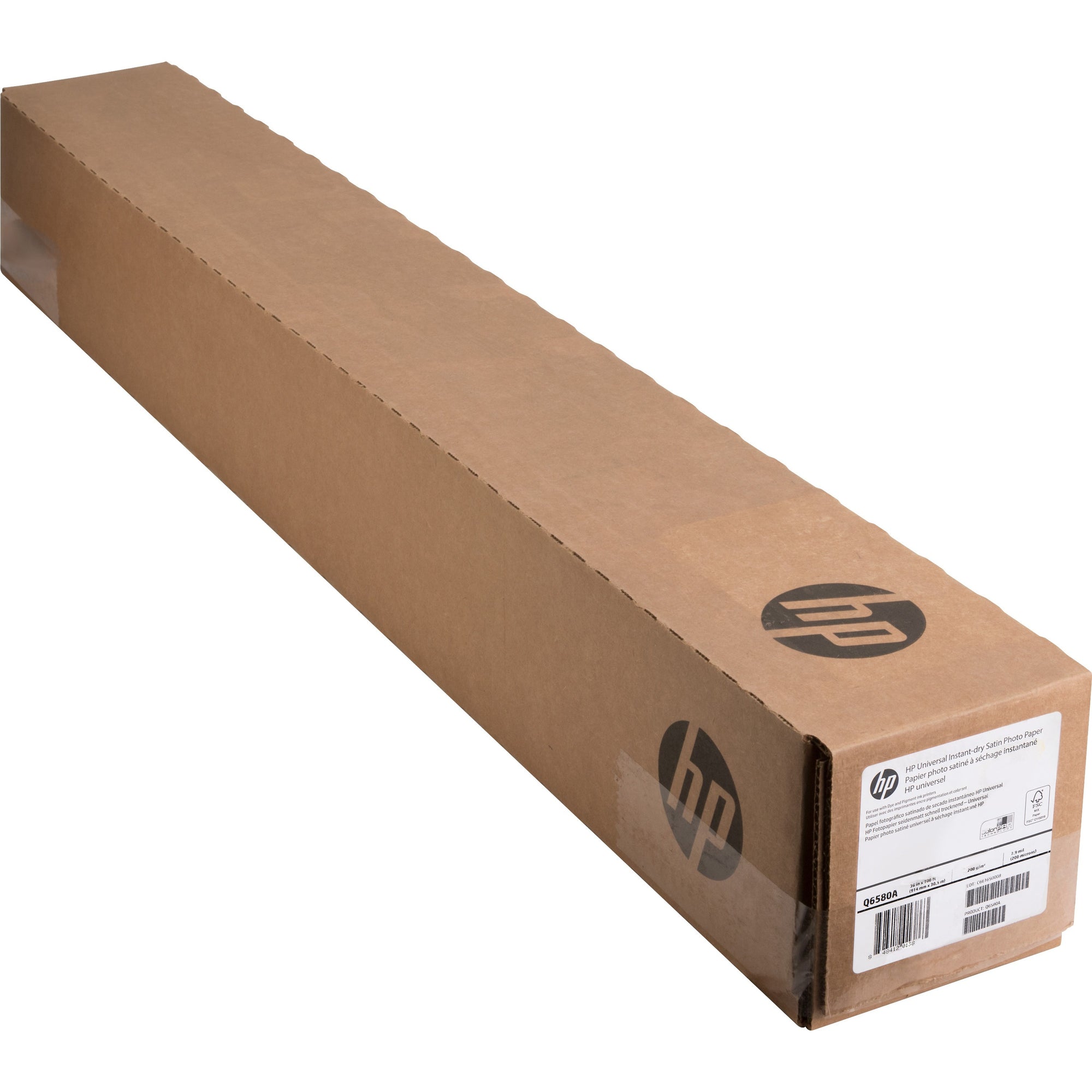 DesignJet Inkjet Large Format Paper, Instant-Dry, 7 mil, 36" x 100 ft, Satin White
