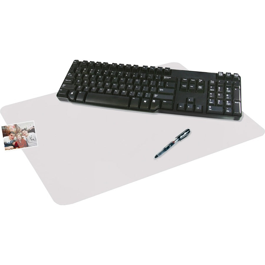 Artistic Krystal Antimicrobial Desk Pad - Rectangular - 24" Width x 19" Depth - Vinyl - Clear - 