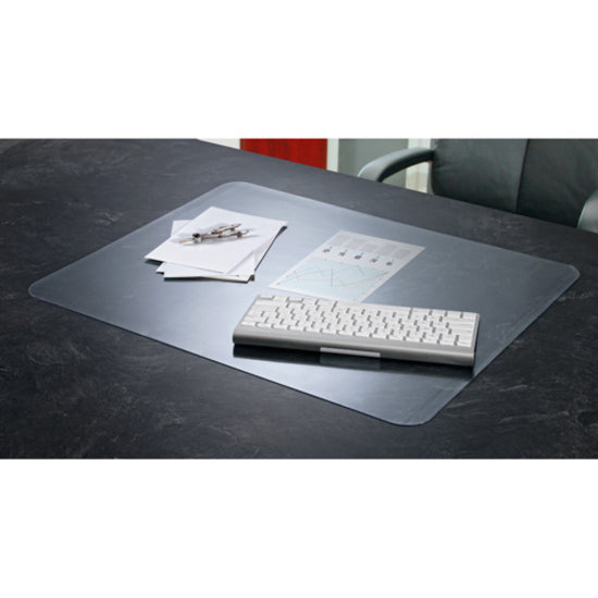 Artistic Krystal Antimicrobial Desk Pad - Rectangular - 24" Width x 19" Depth - Vinyl - Clear - 